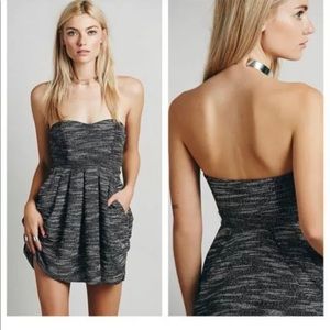 NWT Free People Nyima Textured Strapless Dress 4 S